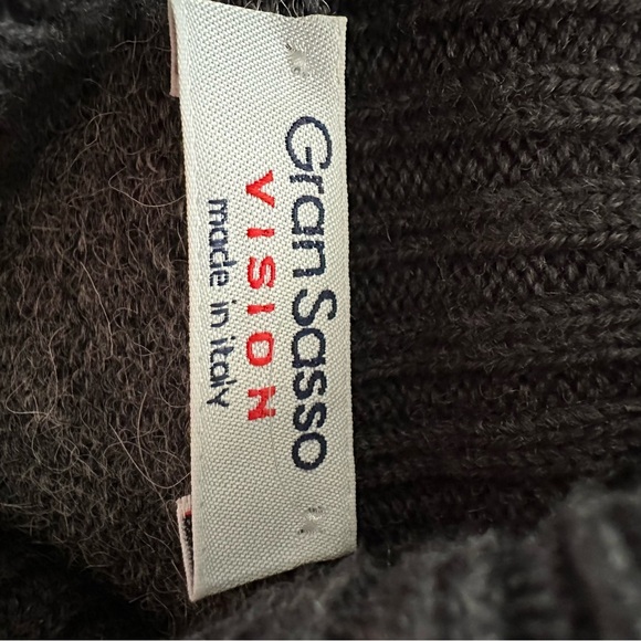 GRAN SASSO Vision Italian Wool Alpaca Gray Turtleneck Sweater Quiet Luxury L - Picture 10 of 13